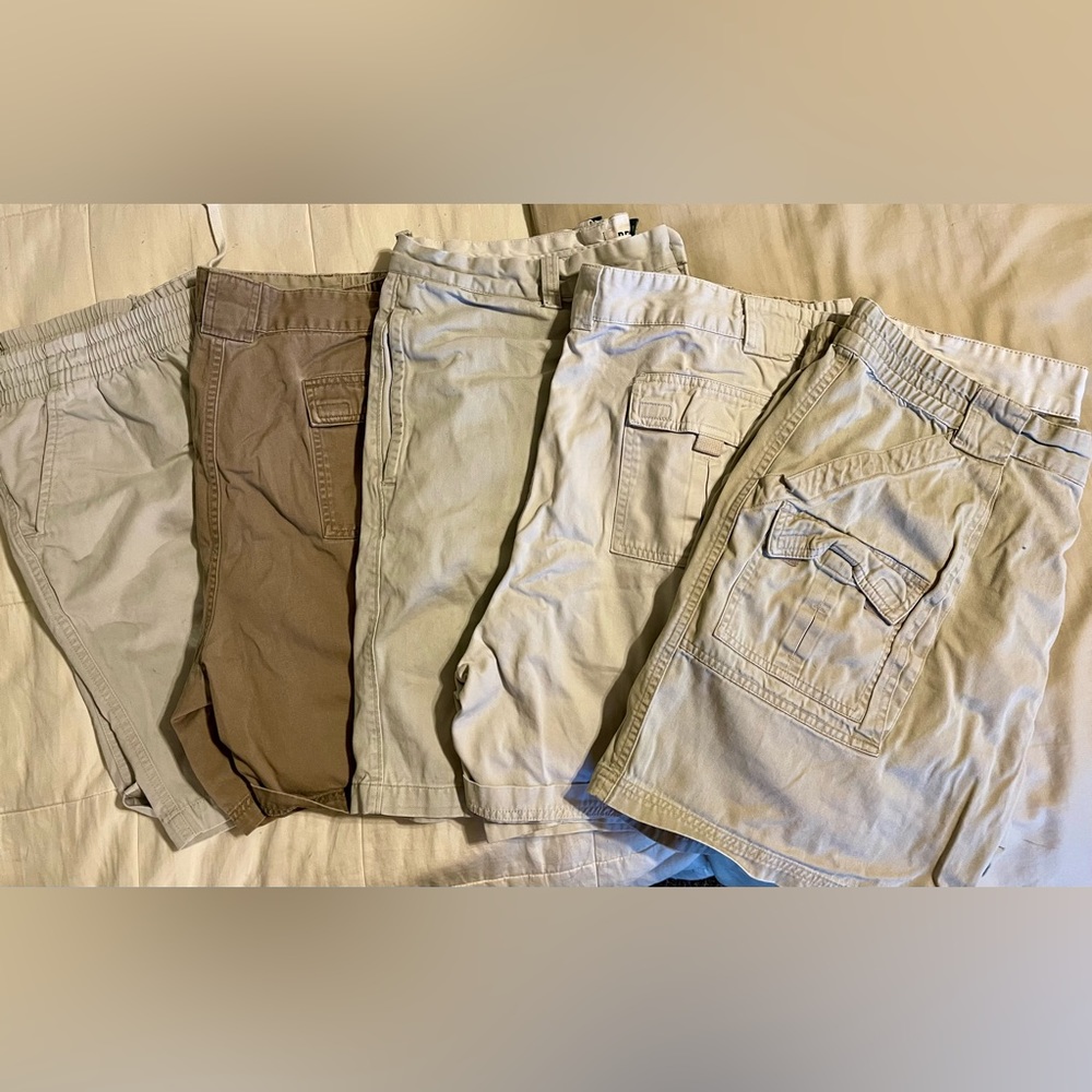 Assortment of men’s khaki shorts! My husband lost 70lbs so out they go!
